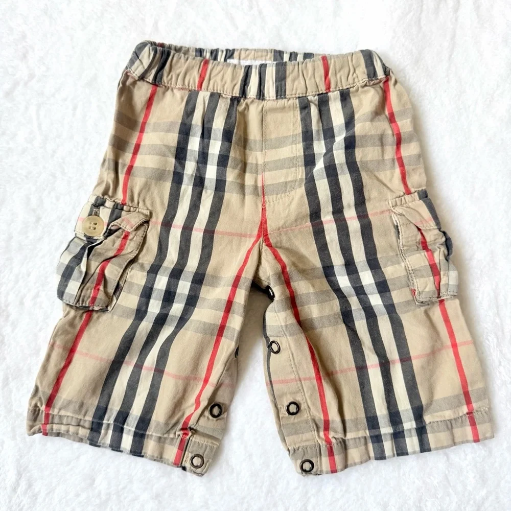 Burberry baby boy infant 6m shorts Half pants Nova Check newborn bottoms beige